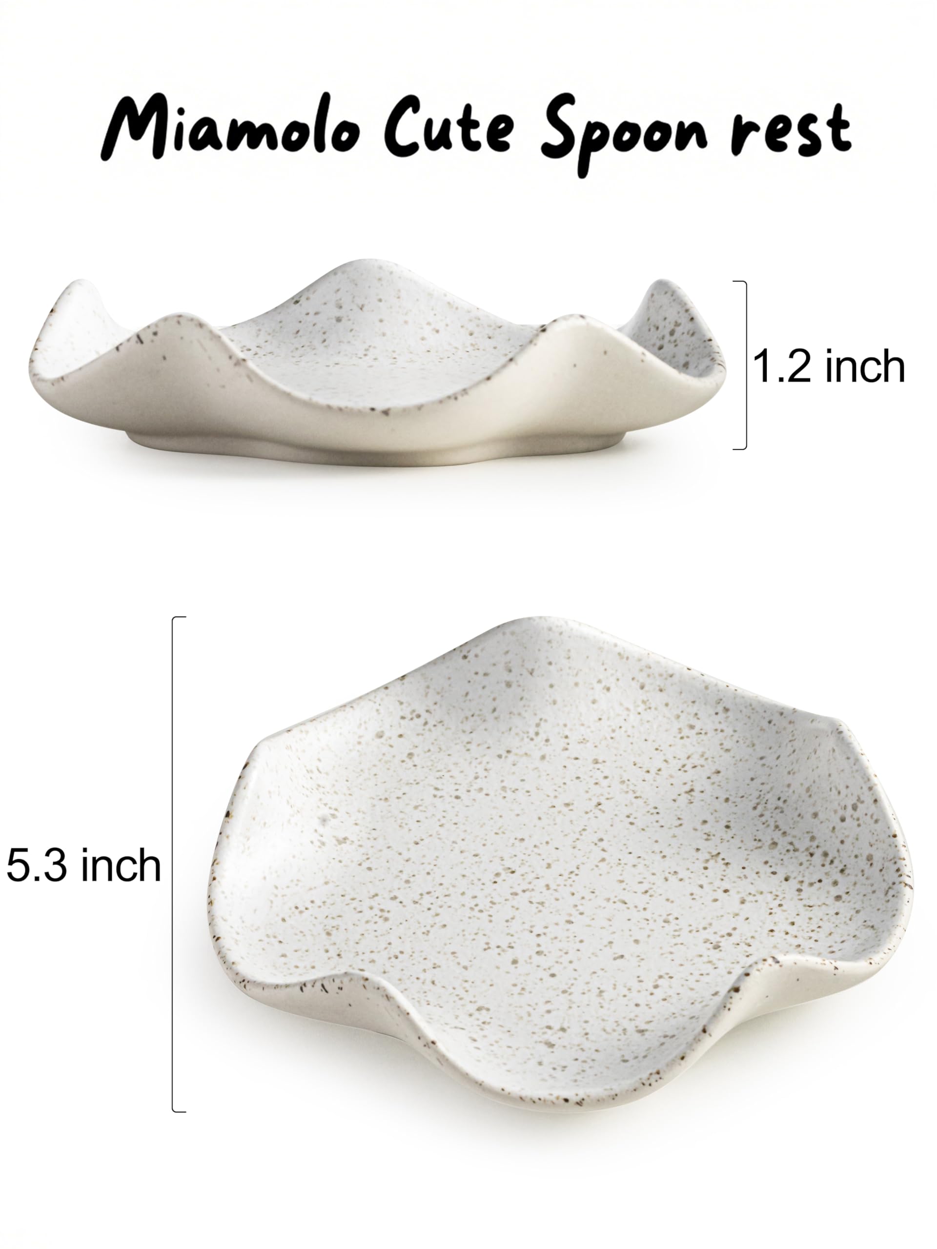 Miamolo spoon rest is microwave and oven safe for quick prep cleanup
