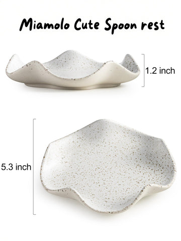 Miamolo spoon rest is microwave and oven safe for quick prep cleanup