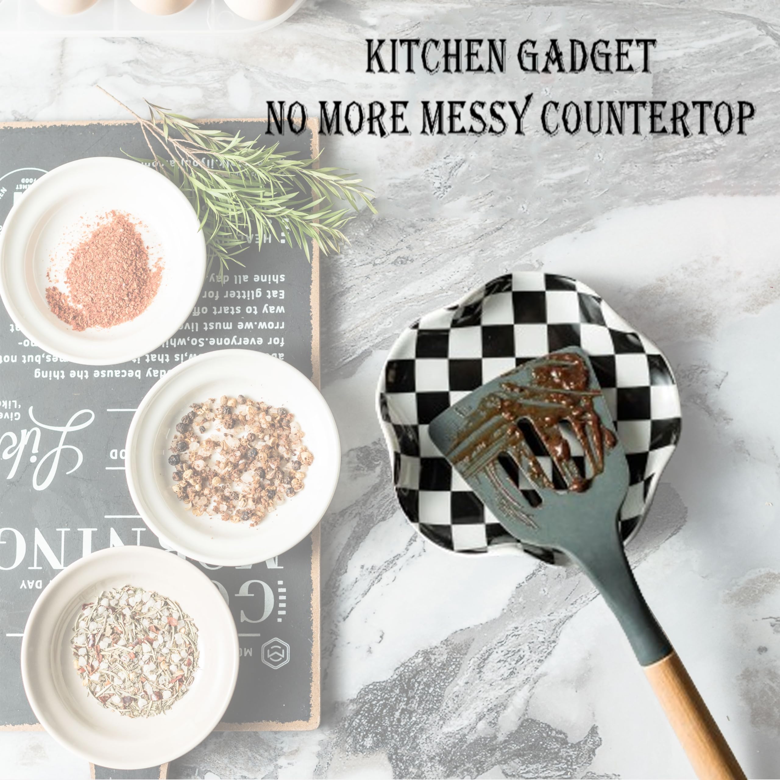 Miamolo spoon rest stable 5-3in width holds spoons securely and prevents tipping.