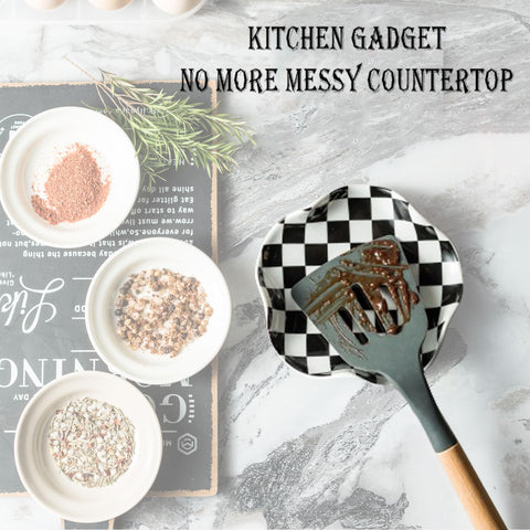 Miamolo spoon rest stable 5-3in width holds spoons securely and prevents tipping.