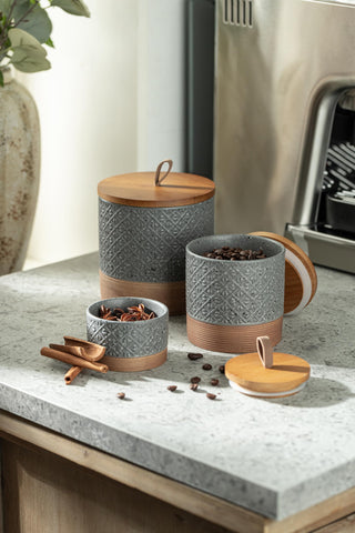 Miamolo tea bags jar keeps tea organized and ready for tea time.