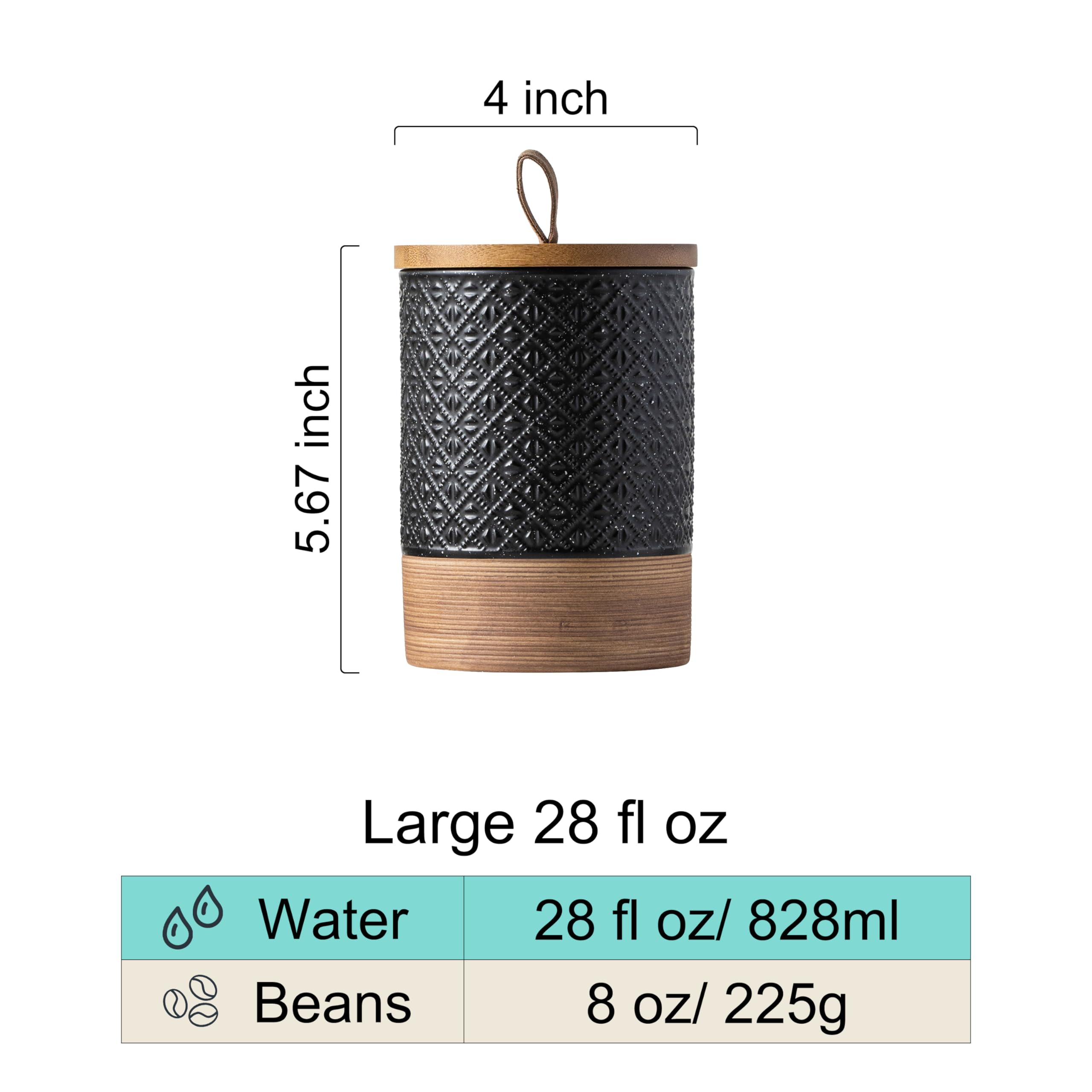 Miamolo wooden lid with rubber gasket ensures airtight freshness.