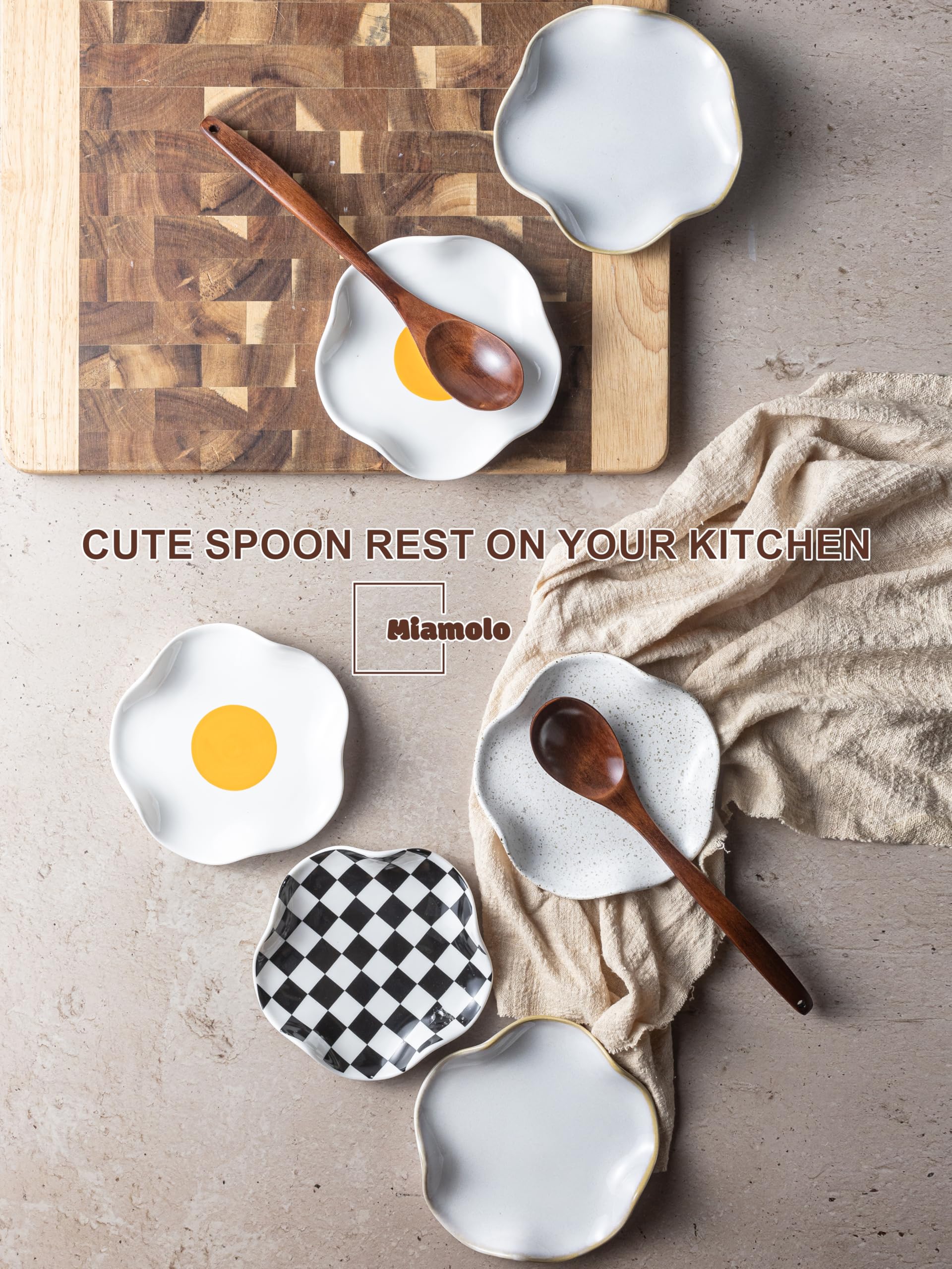 Miamolo yellow yolk pattern brightens counters and organizes utensils