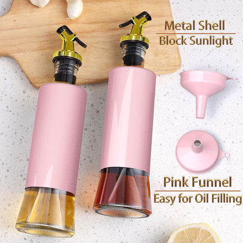 Miao'er pink funnel assists easy, mess-free filling of the bottle.