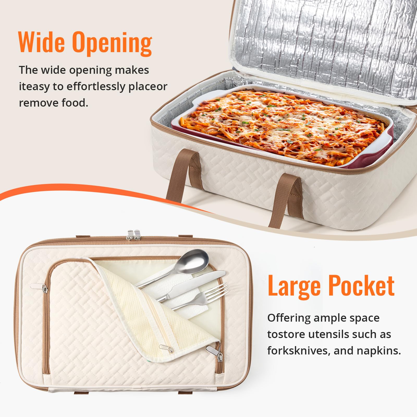 MIAOJIE exterior pocket stores utensils for quick setup