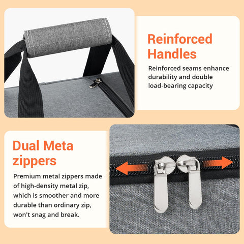 MIAOJIE padded handles with Velcro closures for comfortable carry