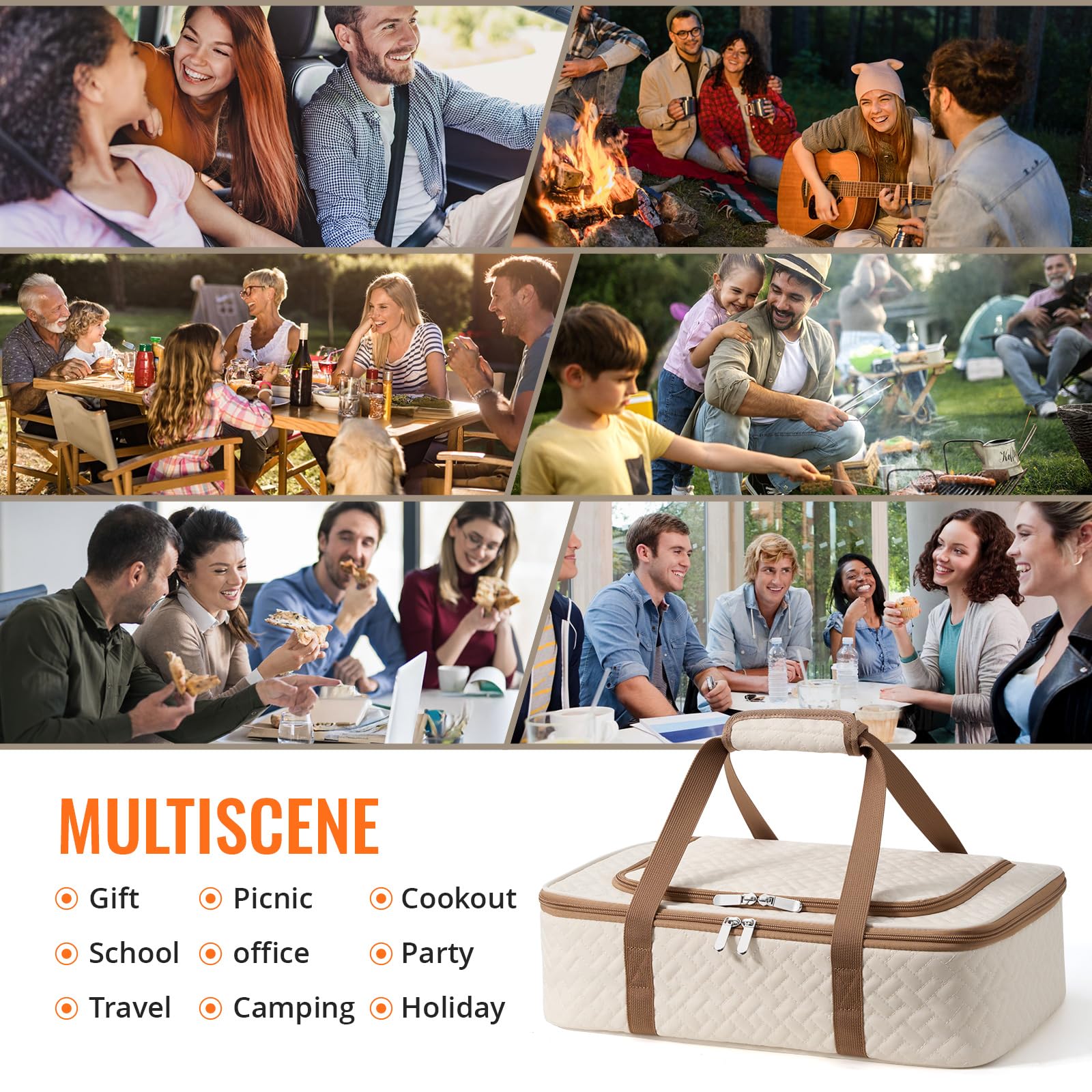MIAOJIE spacious interior fits 9x13 to 10x15 baking dishes
