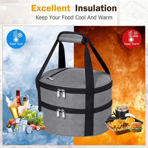 Two-way zipper for easy access and spill prevention during transport.