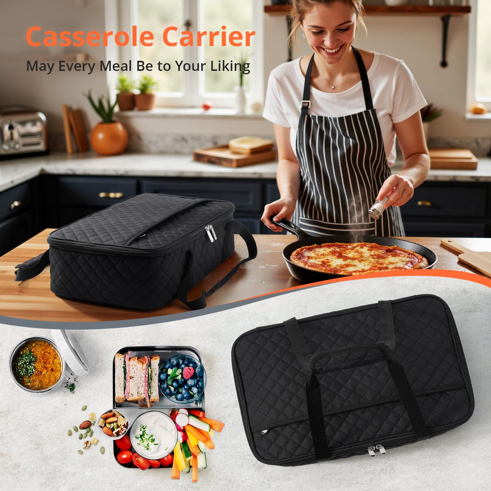 MIAOJIE dual handles simplify carrying to work, picnics, and outings.