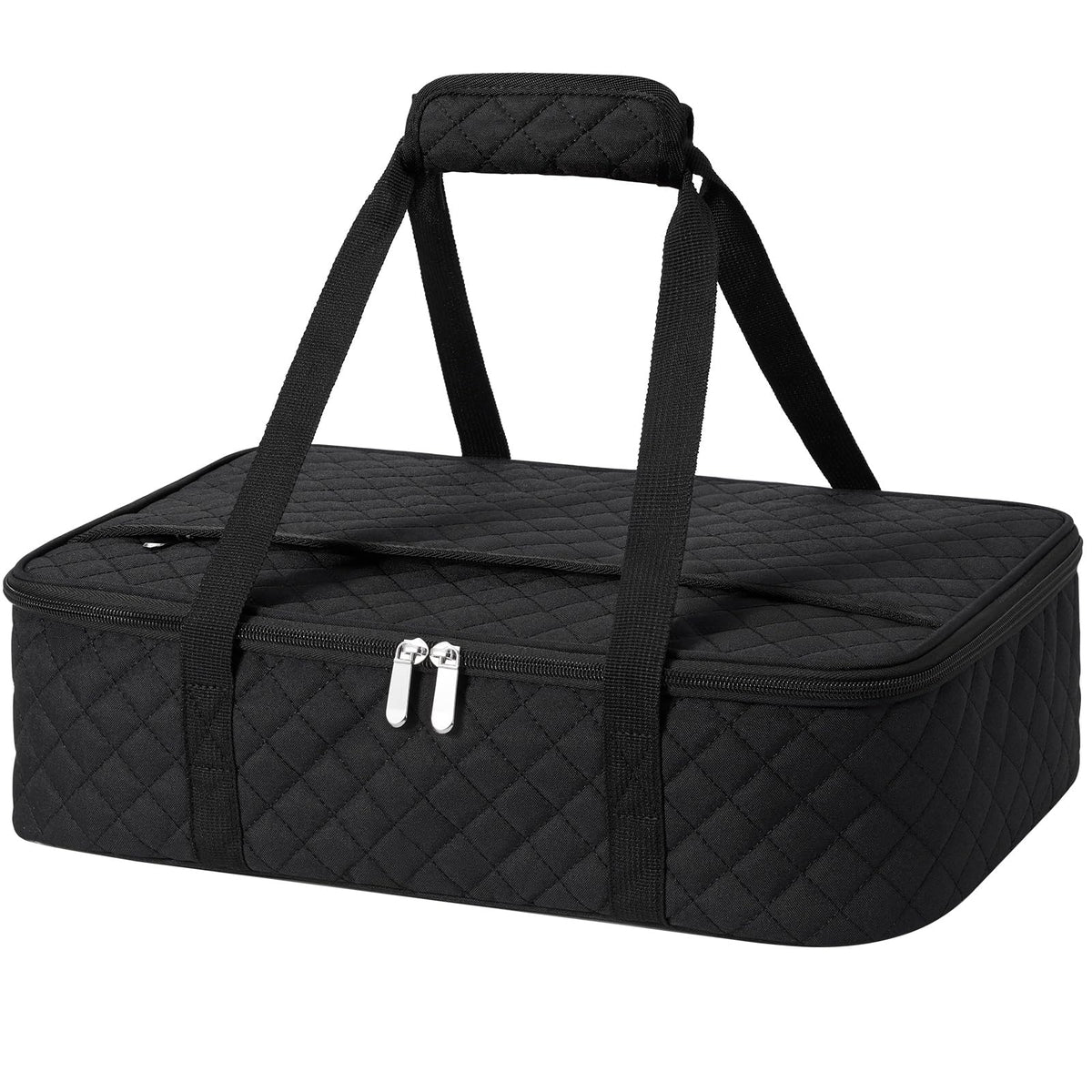 MIAOJIE dual-deck insulated casserole carrier keeps meals warm during travel.