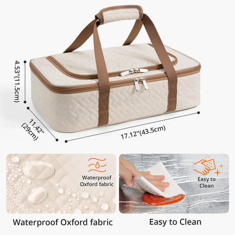 MIAOJIE casserole carrier with foam insulation preserves hot or cold dishes