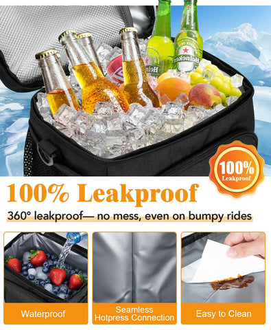 MIAOJIE lunch bag with leakproof EVA lining prevents spills.