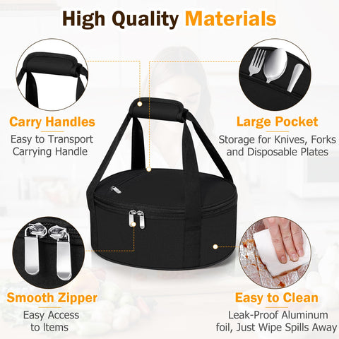 MIAOJIE casserole carrier lid to prevent spills during travel