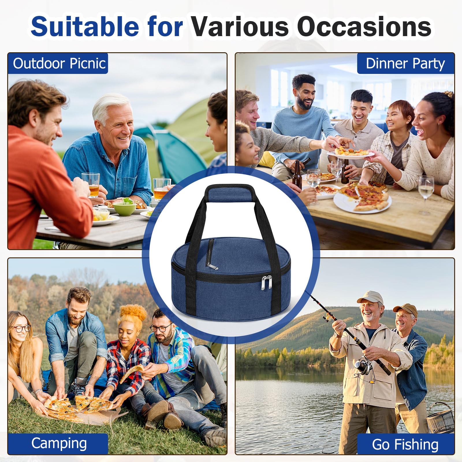 MIAOJIE round carrier with padded handles ensures comfortable carrying.
