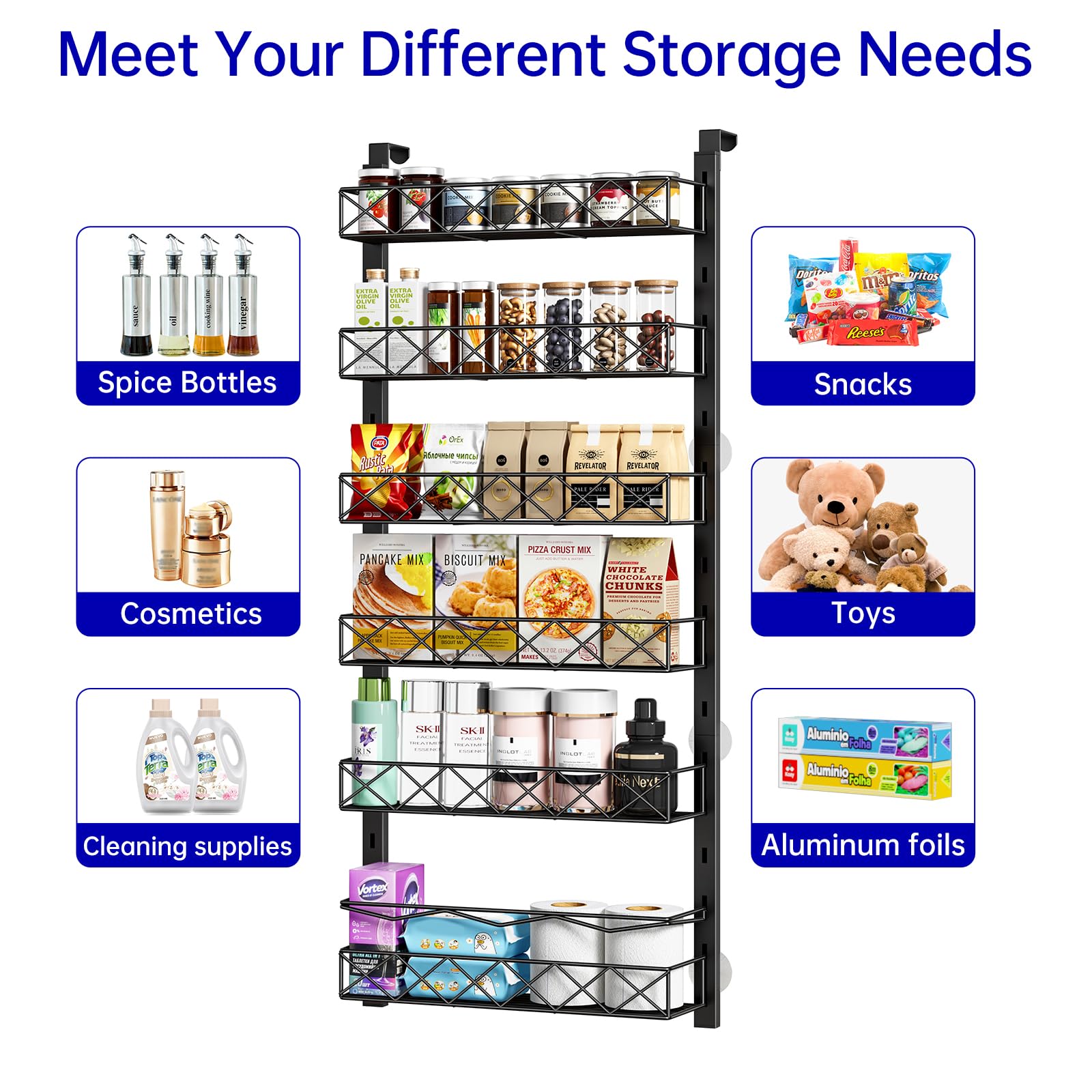 MIAOLI spice bottles storage on the door shelf