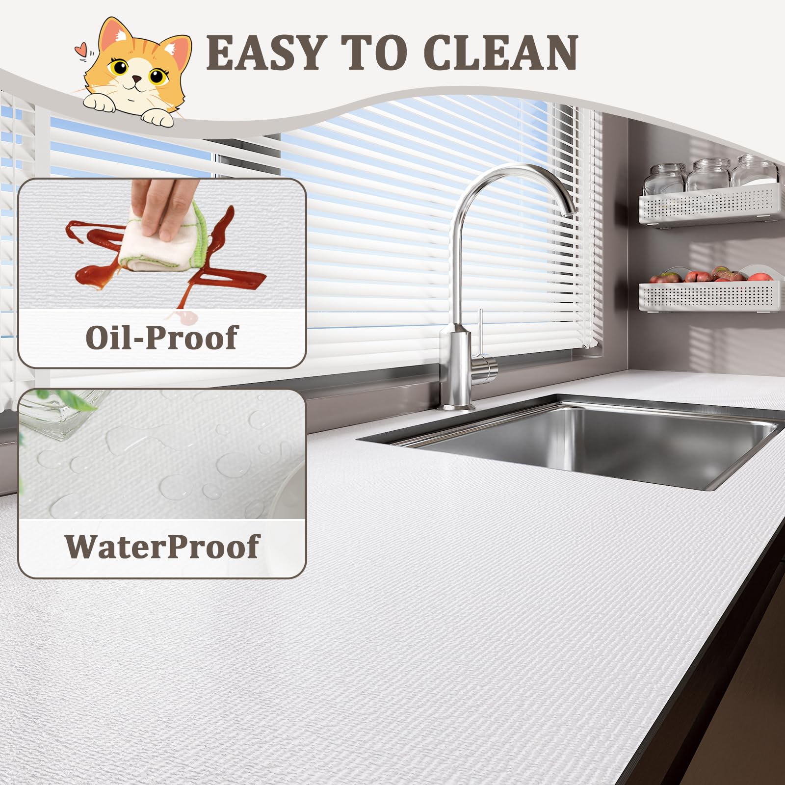 MIAONET dual-side textured liner stays in place on shelves.