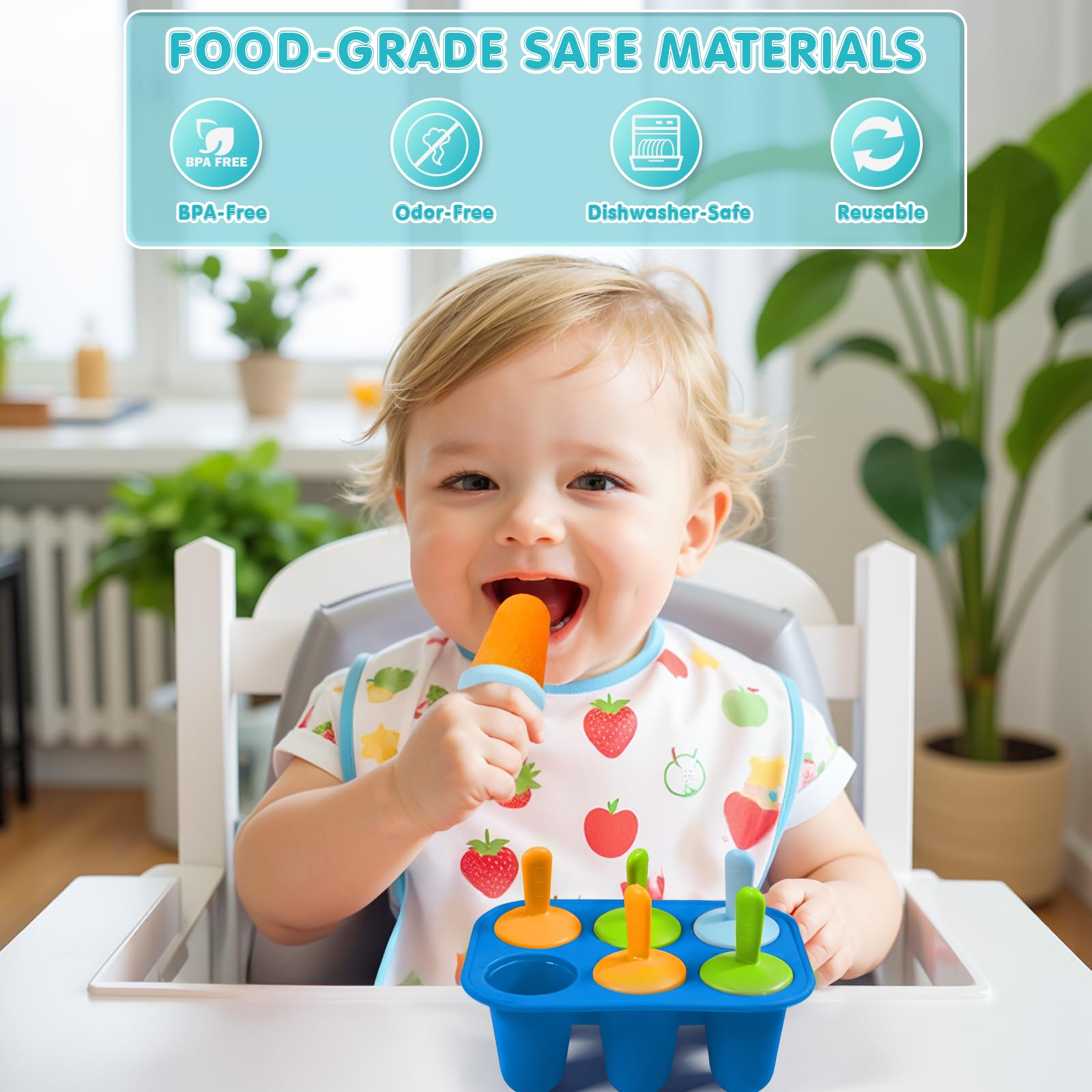 Miaowoof toddler friendly popsicle molds easy to pull for mess free snacks