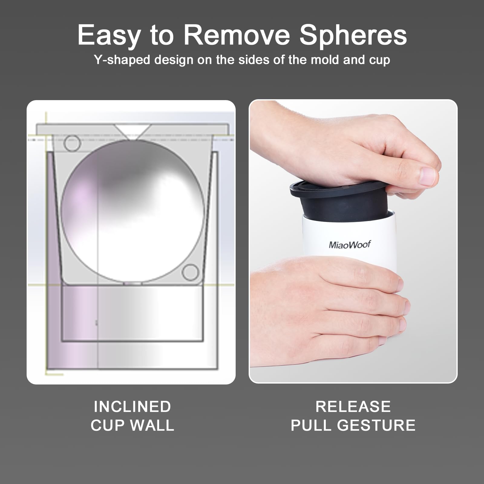 Miaowoof vacuum-insulated ice ball set keeps drinks colder longer.