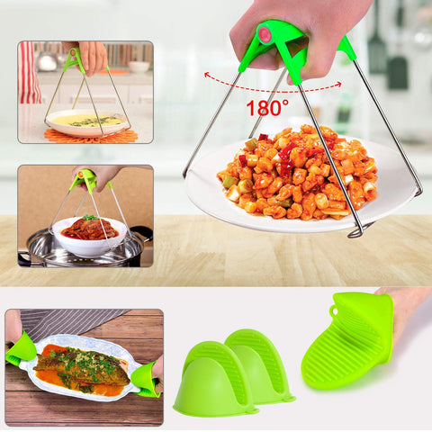 MIBOTE 98pcs kitchen tong for stable handling during prep and serving.