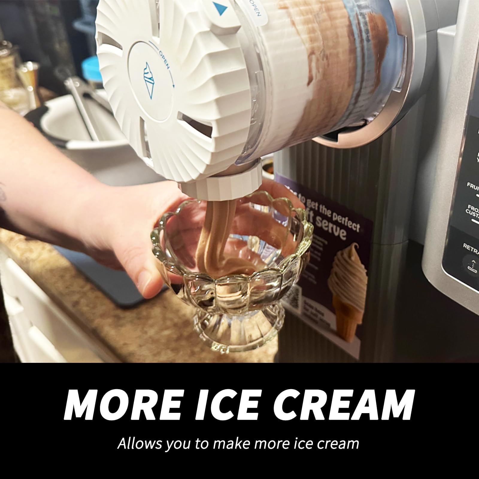 MICEAN ice cream scoop included to portion and serve with ease.