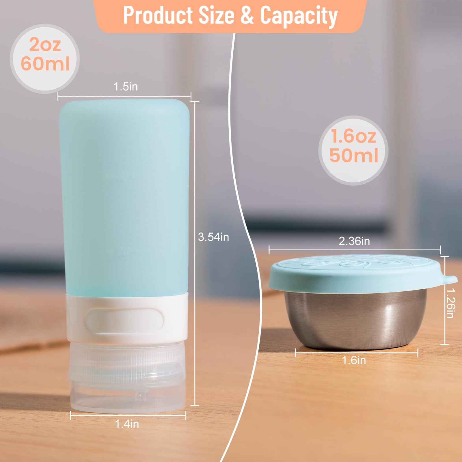 MICEBAY stainless steel cups keep sauces secure during travel