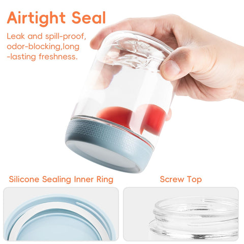 MICEBAY airtight seal and silicone ring keep overnight oats fresh longer