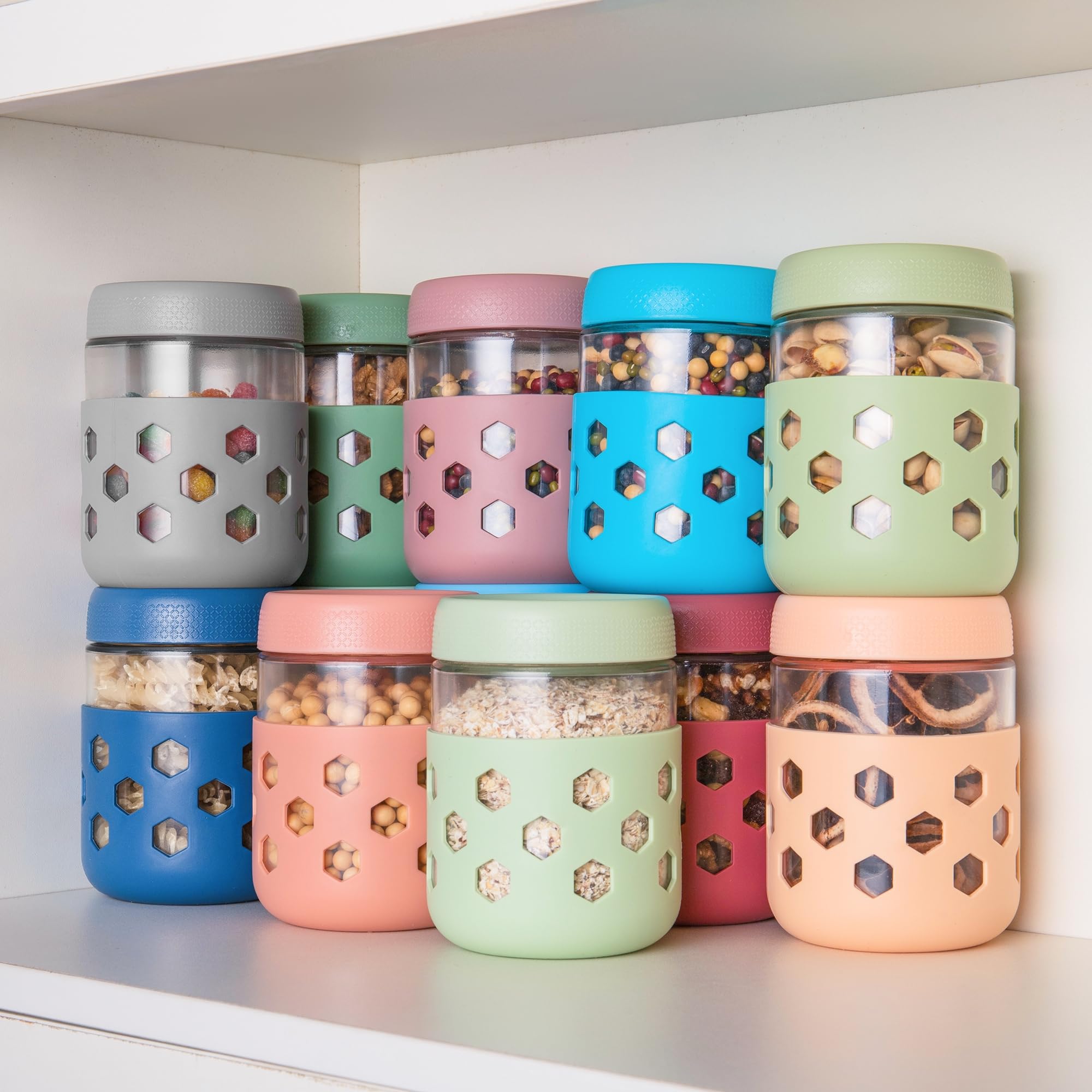 MICEBAY colorful silicone sleeves brighten meal prep rituals and protect jars