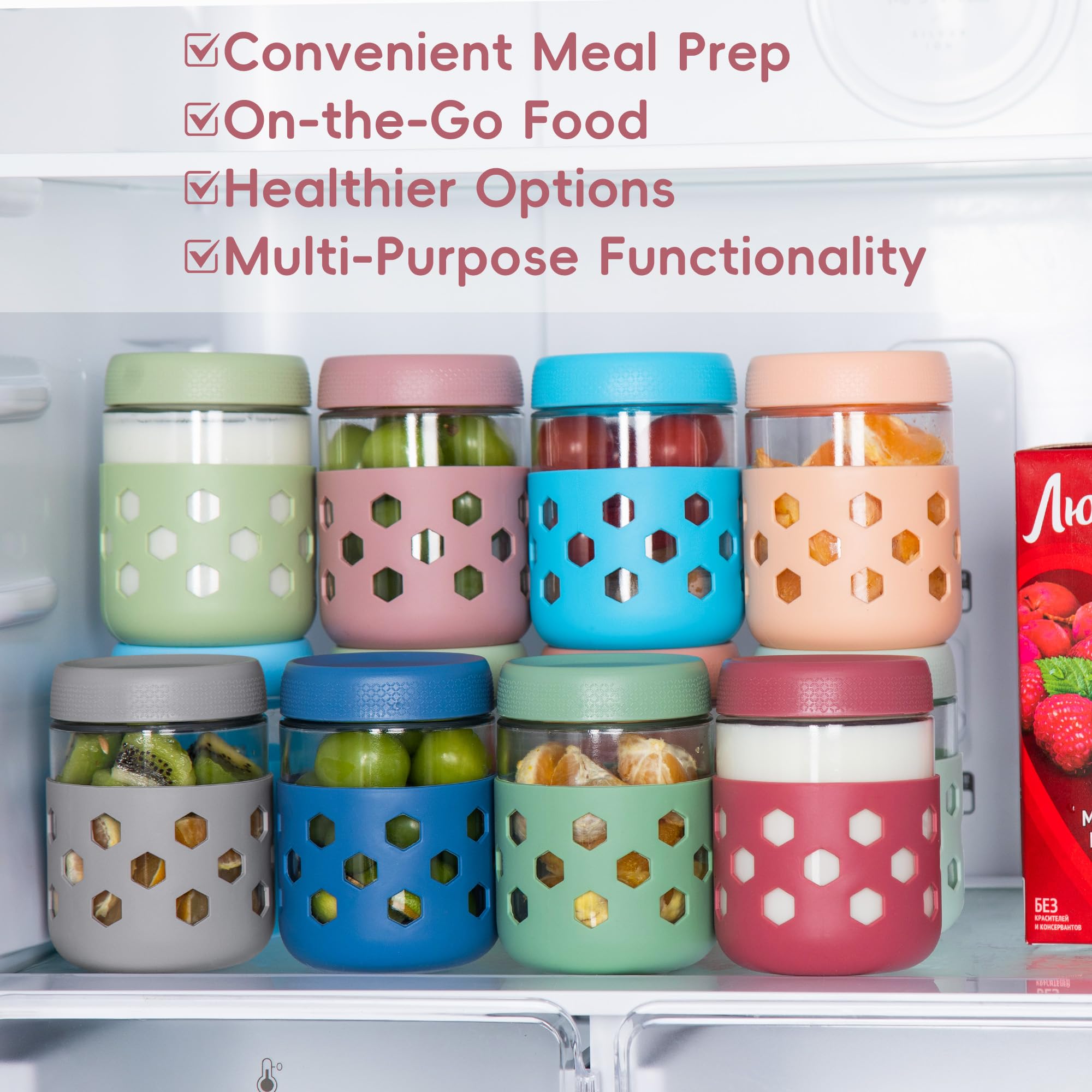 MICEBAY freezer-safe jar for versatile storage and batch prepping