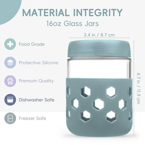 MICEBAY silicone sleeve protects jar from drops while adding color and grip