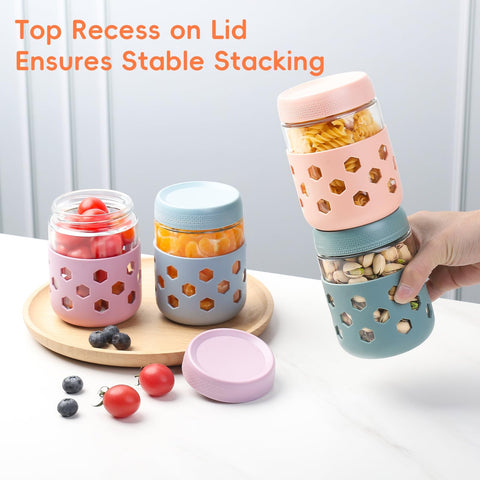 MICEBAY wide-mouth design makes yogurt parfaits and salads easy to assemble