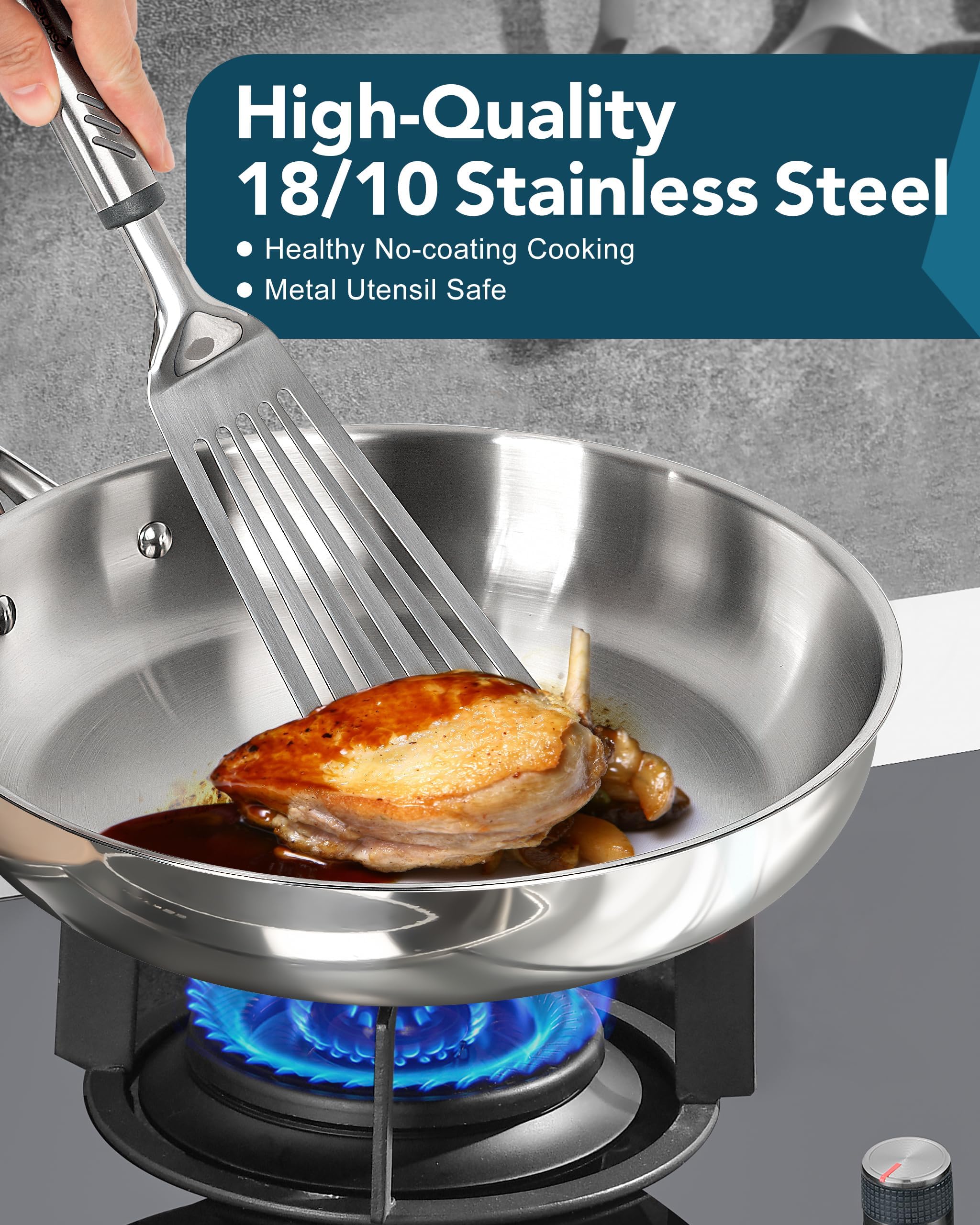 Michelangelo 11-inch pan versatile for family meals with reliable performance.