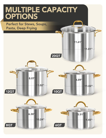 MICHELANGELO kitchen-setup stockpot, ready for family meals.