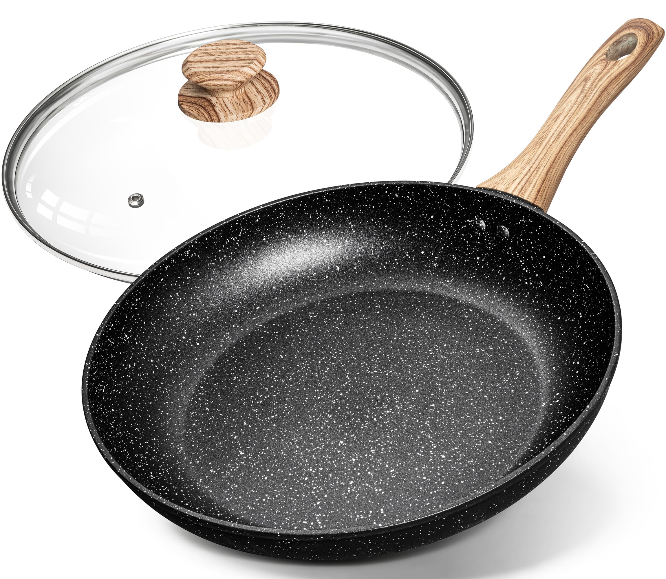 Michelangelo 12-inch nonstick frying pan ready for effortless cooking.