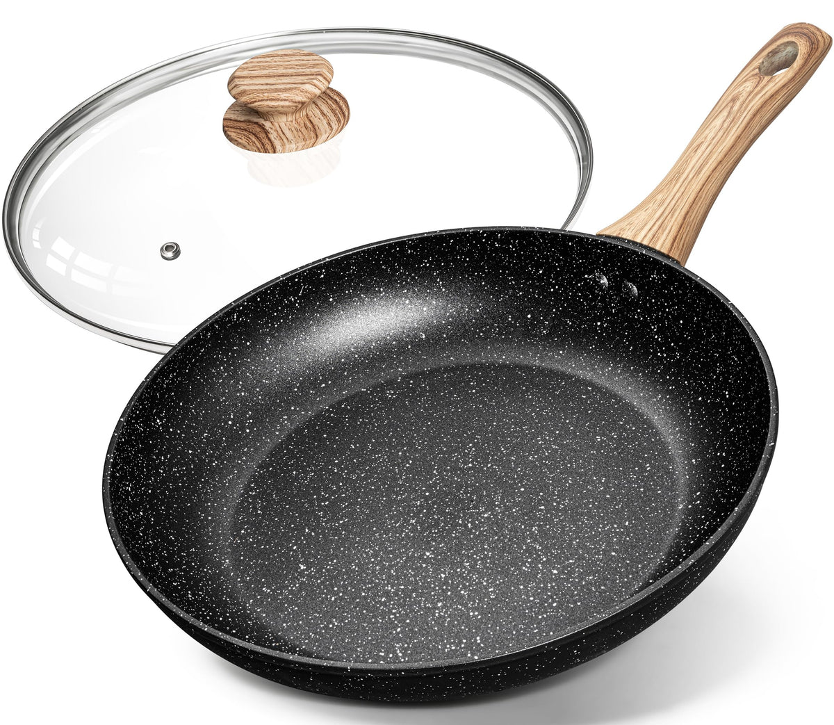 Michelangelo 12-inch nonstick frying pan ready for effortless cooking.