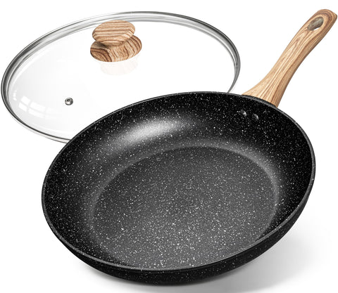Michelangelo 12-inch nonstick frying pan ready for effortless cooking.