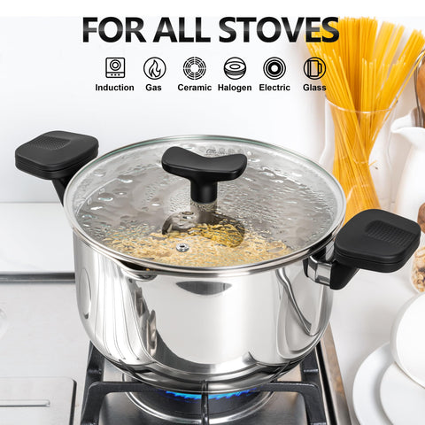 MICHELANGELO induction-ready base delivers fast, even heating across cookware.