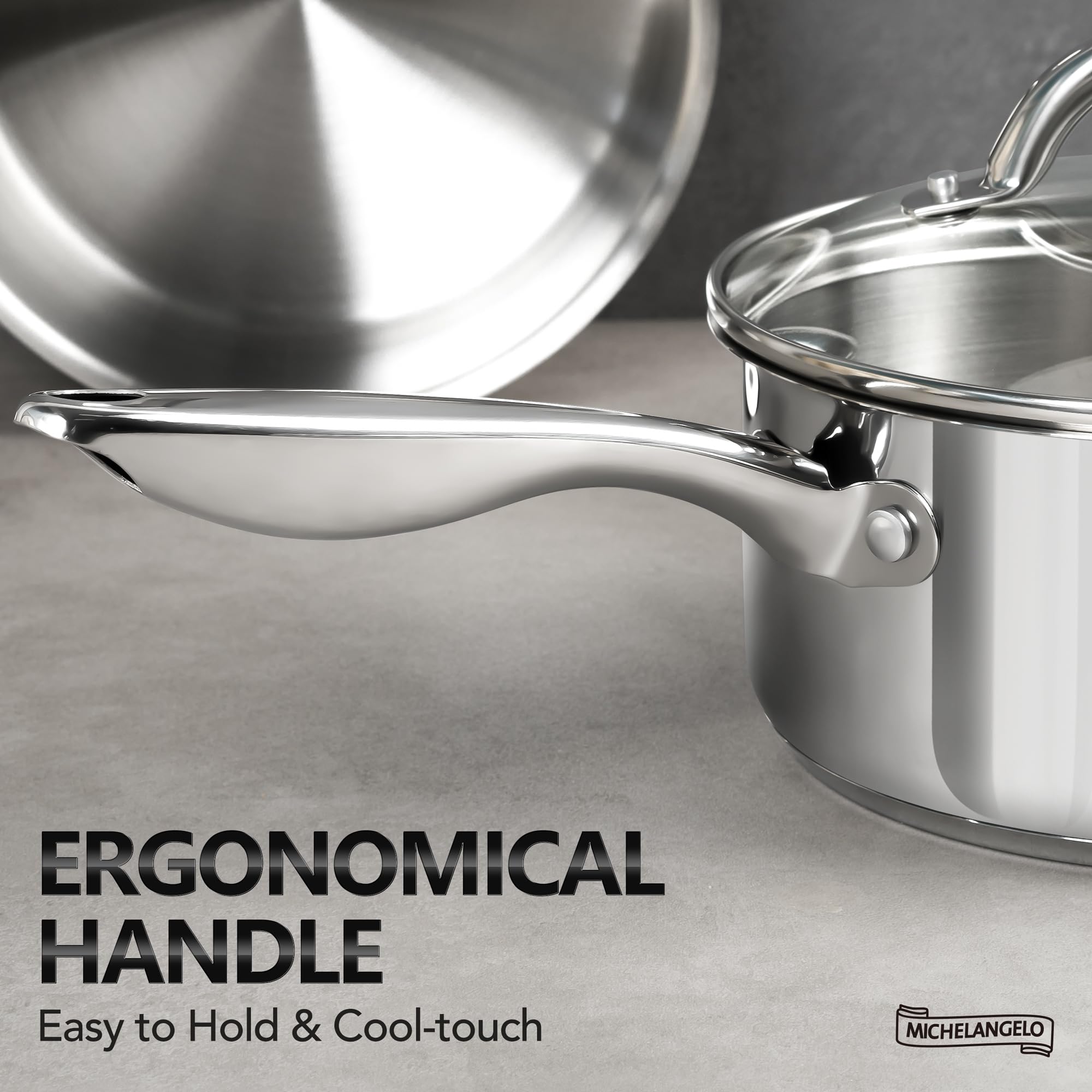 MICHELANGELO induction-compatible label highlights readiness for all stovetops