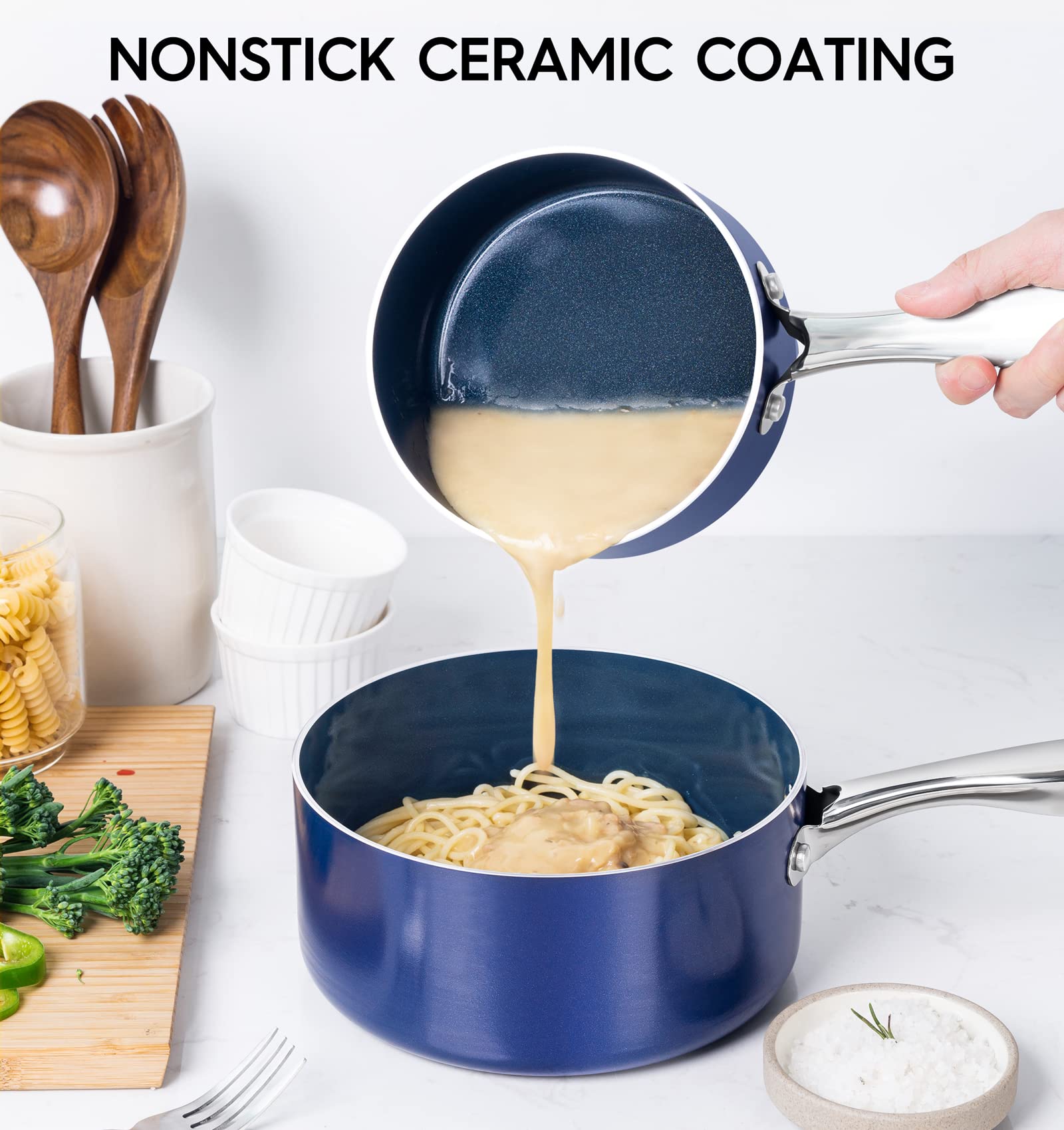 Michelangelo nonstick ceramic coating for easy release and simple cleaning