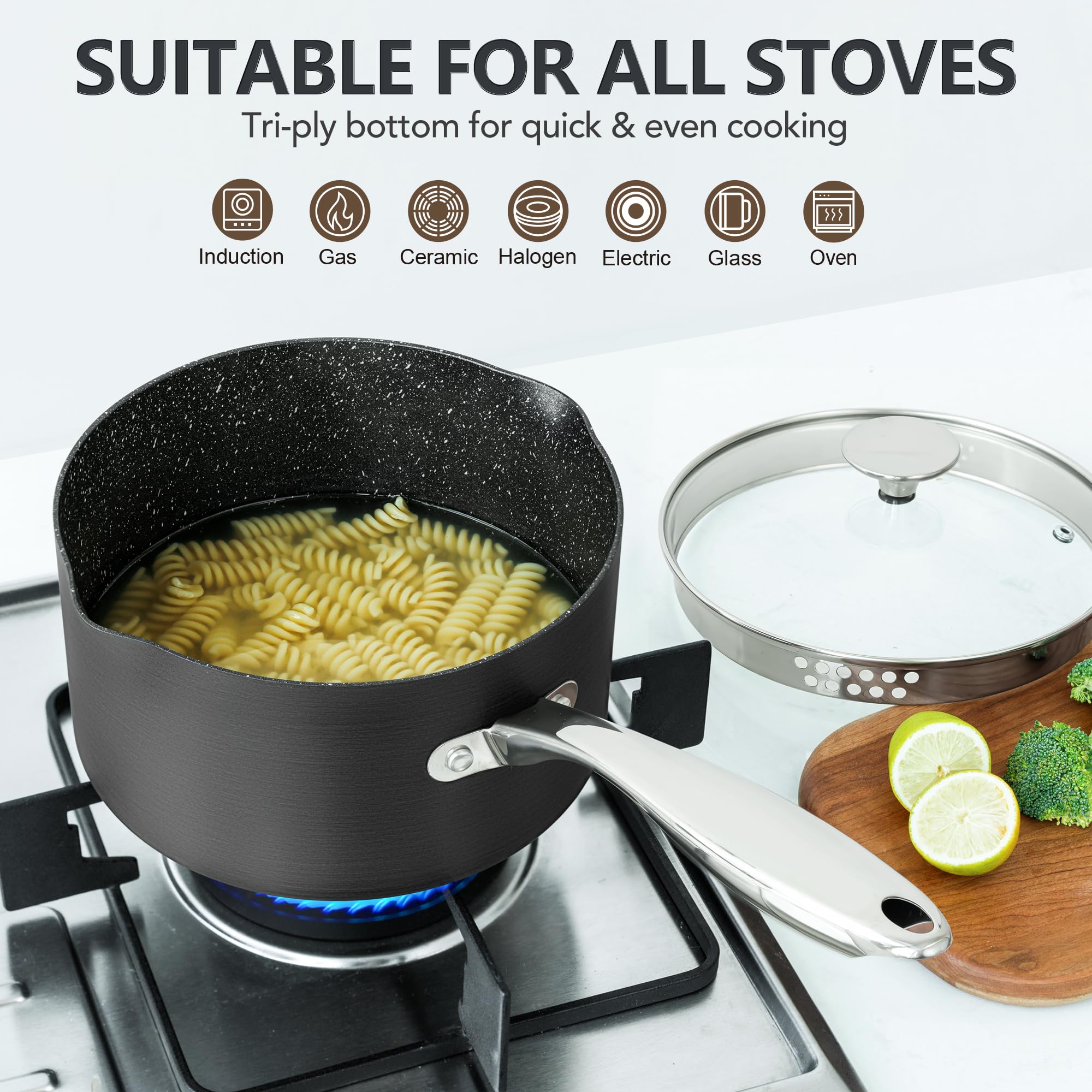 Michelangelo pan oven-safe up to 450°F for versatile recipes