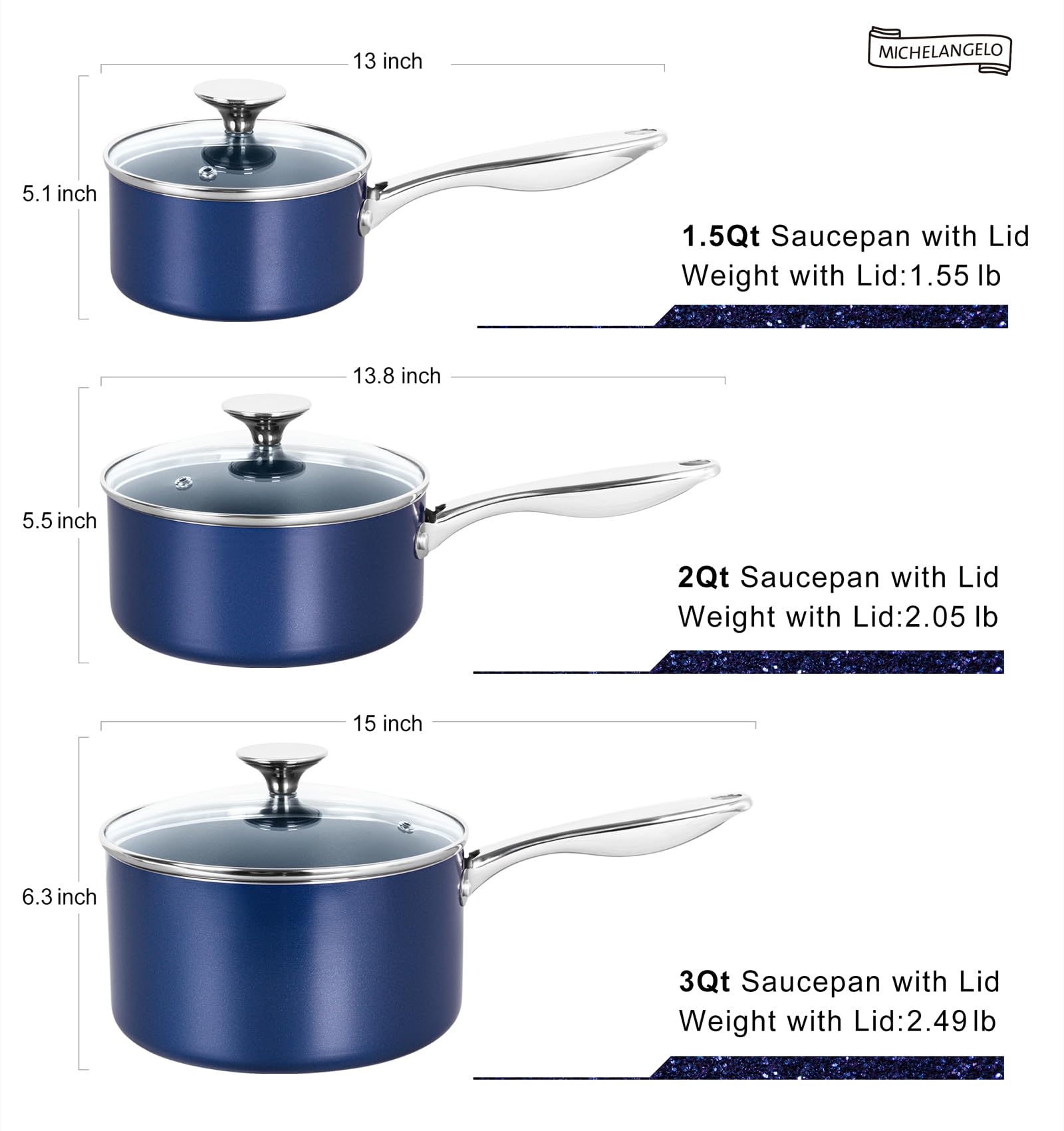 Michelangelo oven-safe induction-base, compatible with all stovetops.
