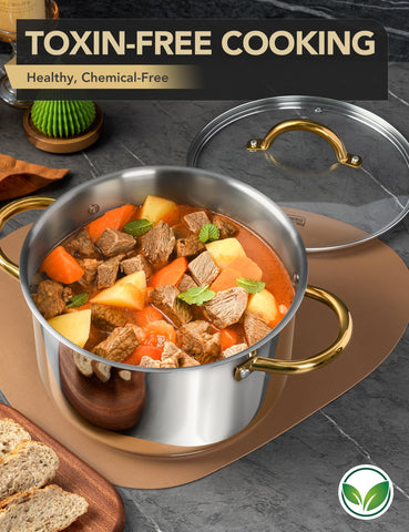 MICHELANGELO tri-ply base for even heat across sauces.
