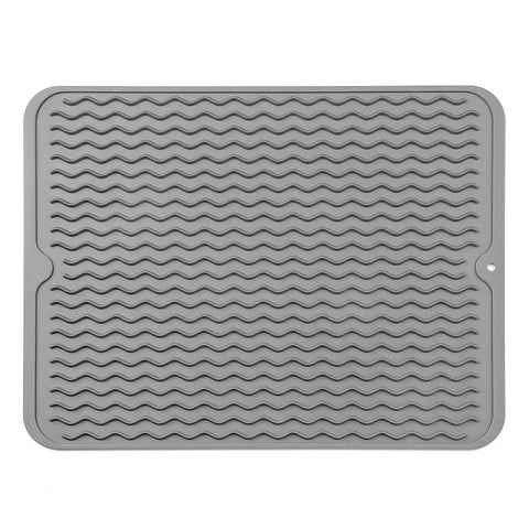 MicoYang silicone dish drying mat on counter showing heat resistance up to 450°F