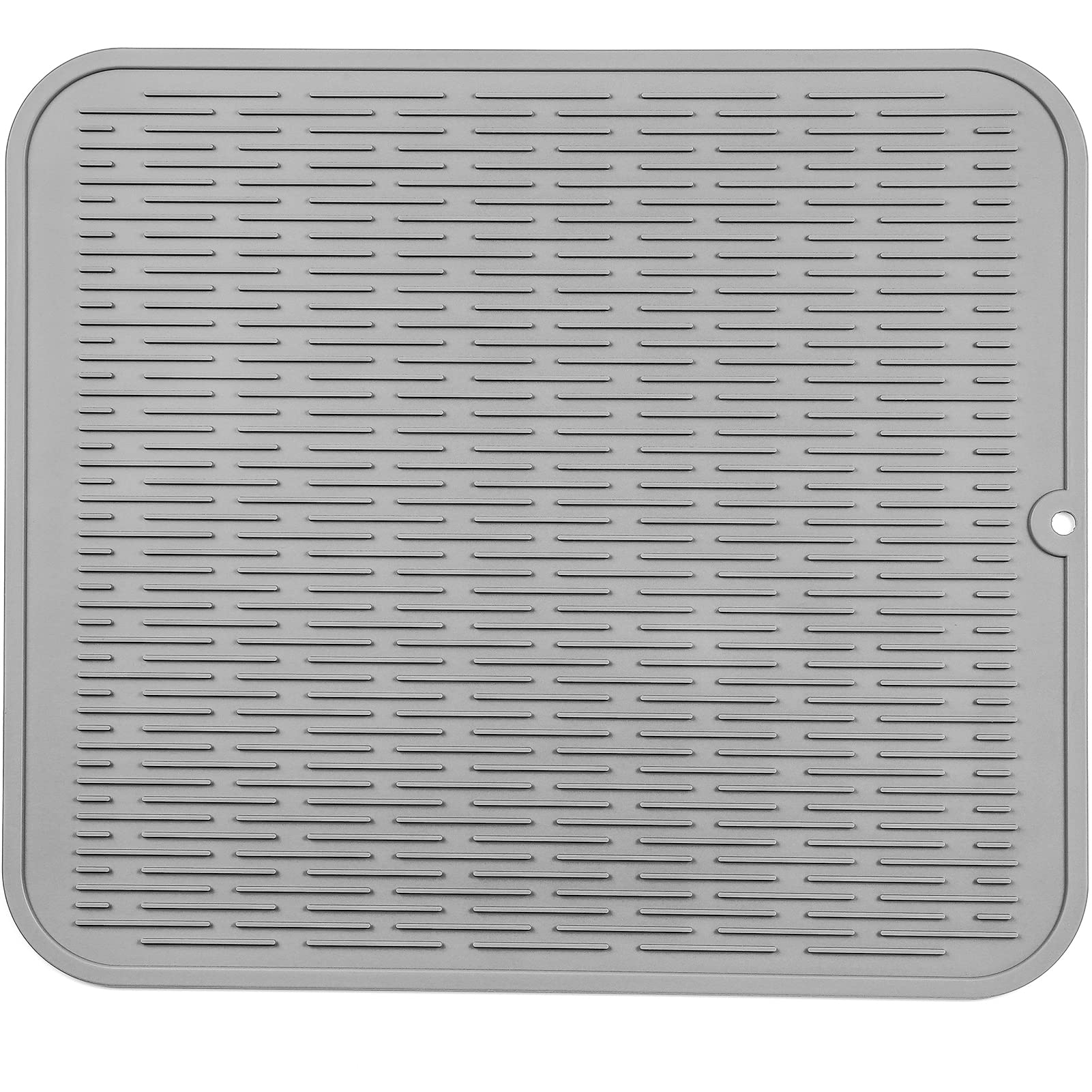 MicoYang silicone dish drying mat on counter provides safe air-drying surface