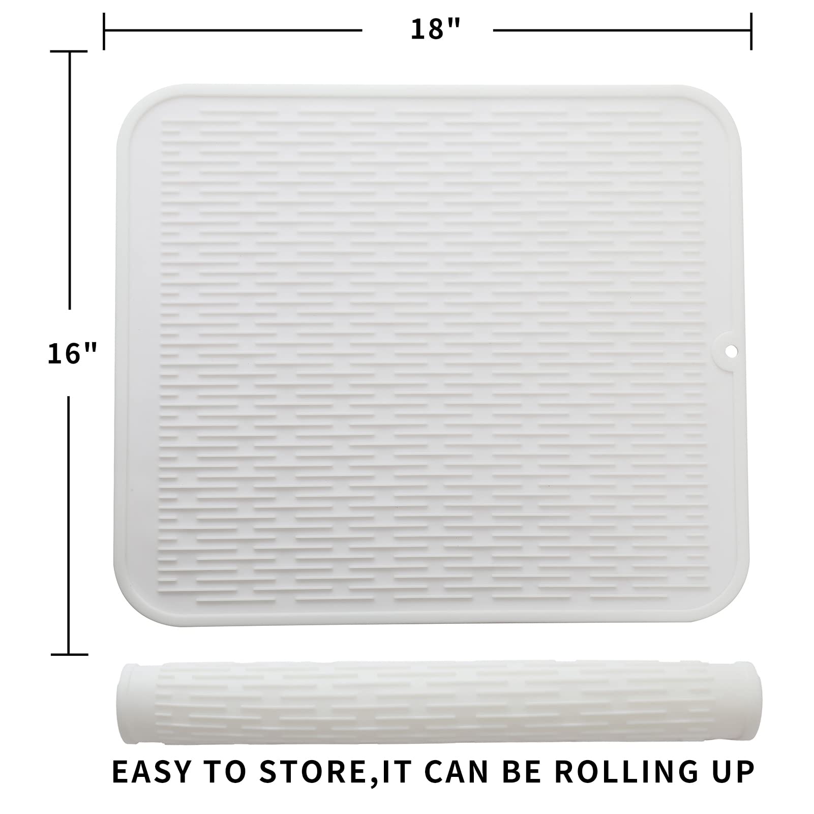 MicoYang silicone mat folded for compact storage in small kitchens.