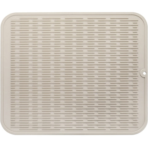 MicoYang silicone dish drying mat multi-use on countertop keeps dishes organized and dries quickly.
