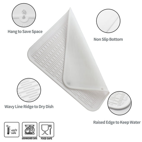 MicoYang silicone mat used as refrigerator liner to protect shelves.