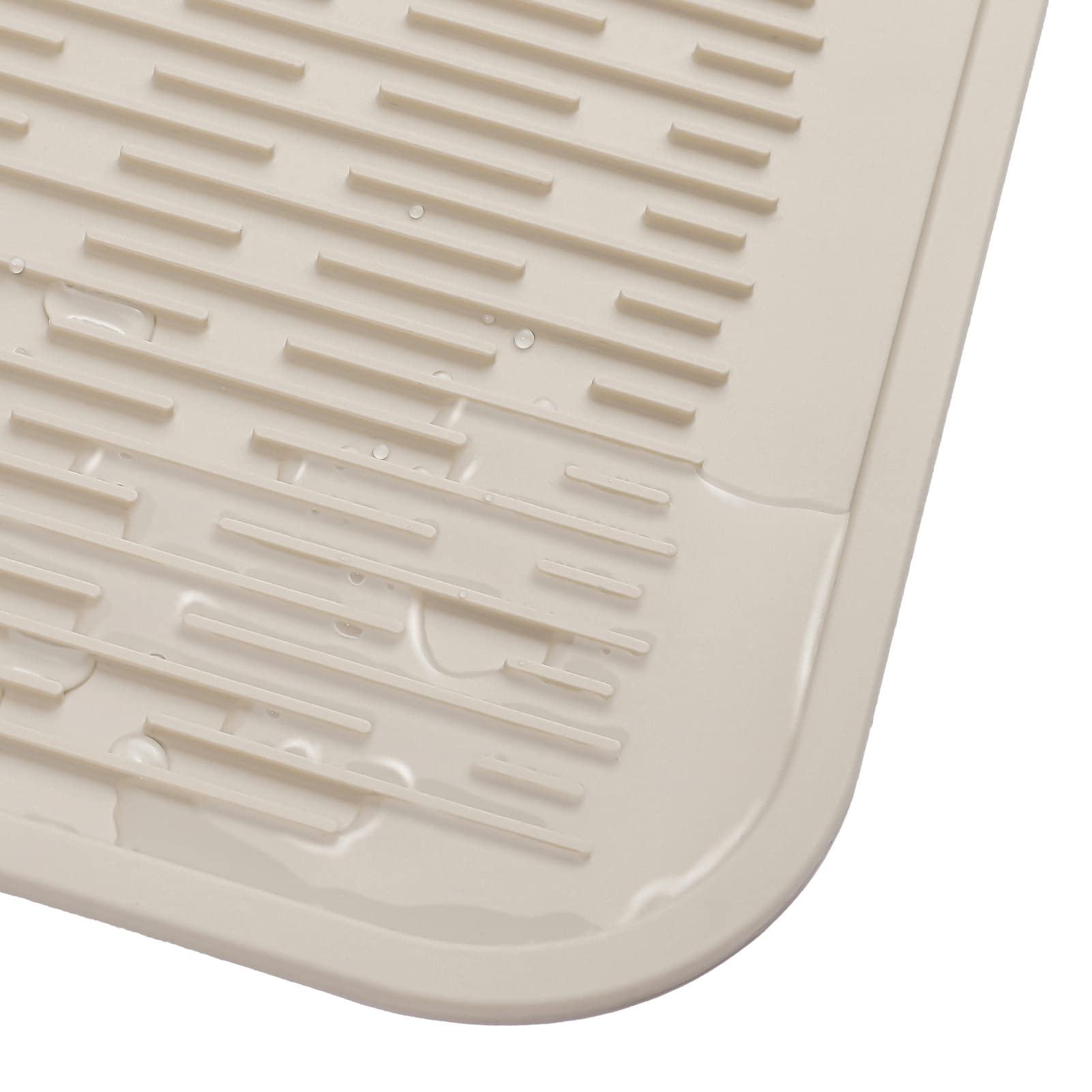 MicoYang silicone dish drying mat xl-18x16 provides ample drying space.