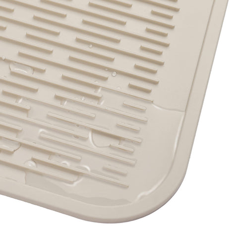 MicoYang silicone dish drying mat xl-18x16 provides ample drying space.