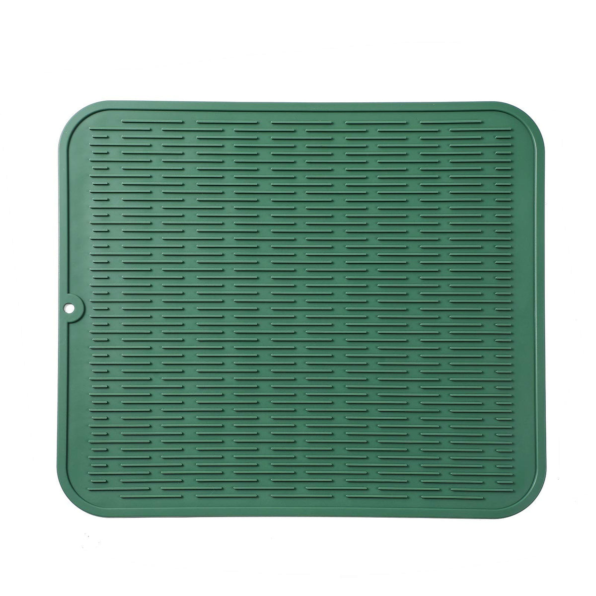 MicoYang silicone drying mat on kitchen counter offering a soft, non-slip drying surface.