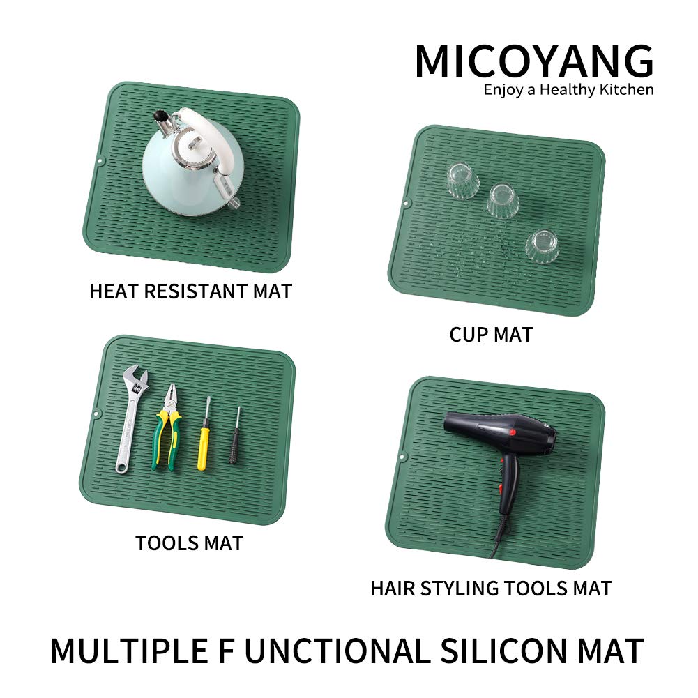 MicoYang silicone mat folded for compact storage saves kitchen space.